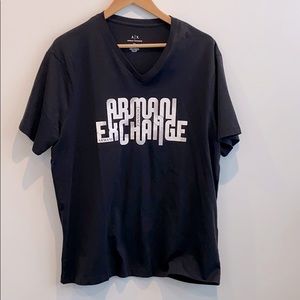 NEW Armani Exchange Men’s V Neck Logo Tee